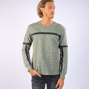 Linear SweatShirt Greyish Olive
