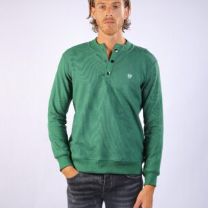 Buttoned Placket Green