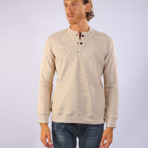 Buttoned Placket Beige