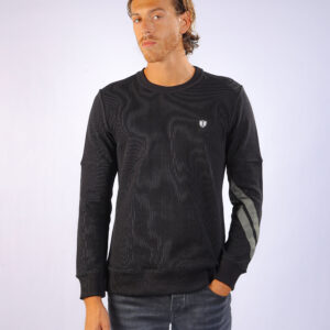 Striped Sleeve Sweatshirt Black