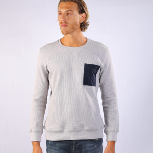 Patch Pocket Crewneck Grey