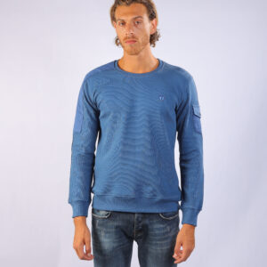 Functional Pocket Crewneck Royal Blue
