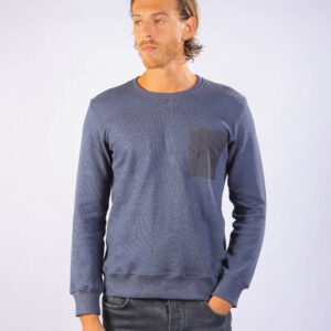 Patch Pocket Crewneck Grey Anthracite