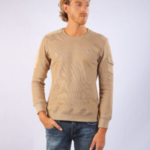 Functional Pocket Crewneck Beige