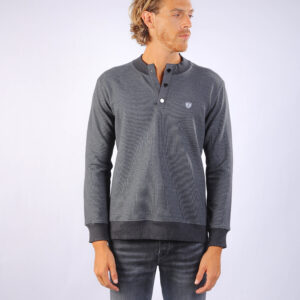 Buttoned Placket Dark Grey