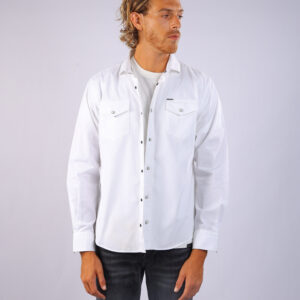 Over-shirt with front Pockets White