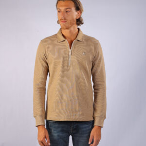 Half Zip Sweatshirt Beige