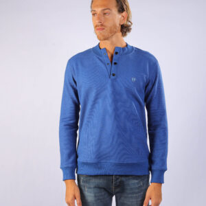 Buttoned Placket Blue