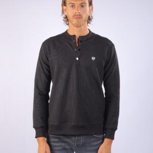 Buttoned Placket Black