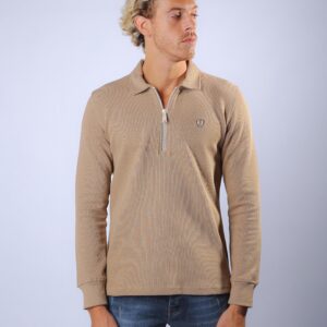 half-zip 77 sweater Beige