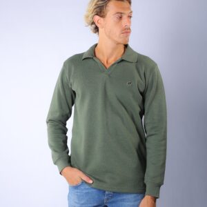 V-Polo Long Sleeves Olive
