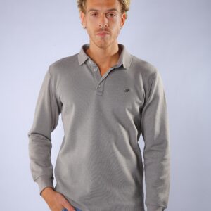 V-Polo Long Sleeves Grey
