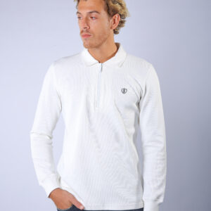 half-zip 77 sweater white