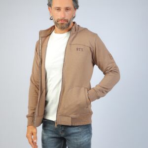The Heritage Zipper Sweat Brown