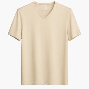 BASIC TEE V-NECK LIGHT BEIGE