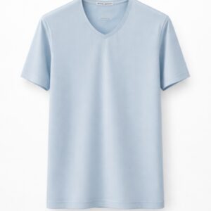 BASIC TEE V-NECK SKY BLEU