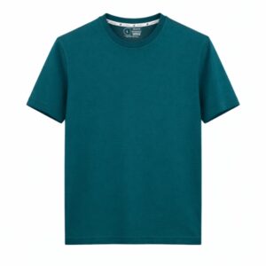 BASIC T-SHIRT TEAL BLEU