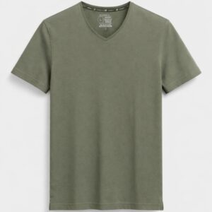 BASIC TEE V-NECK MILITARY GREEN