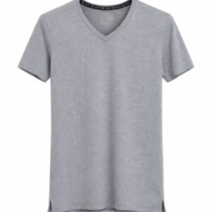 BASIC TEE V-NECK GREY MELANGE