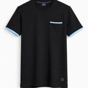 Bleu Contrast Pocket T-Shirt Black