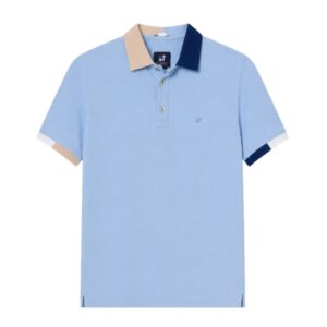 Marine Polo – Sky Blue & Beige