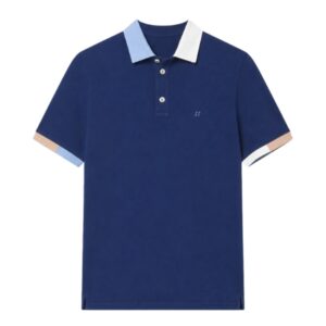 Marine Polo – Navy Blue & White