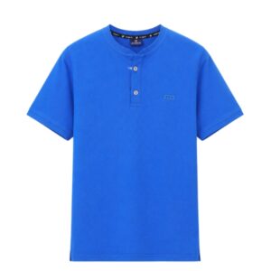 Button Neck T-Shirt – Royal Blue