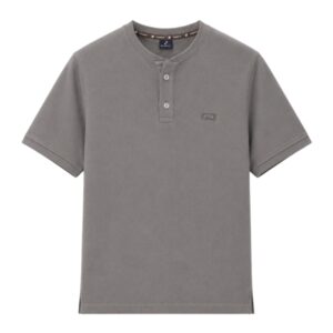 Button Neck T-Shirt – Urban Grey