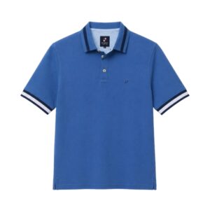 Line Polo – Royal Blue & White