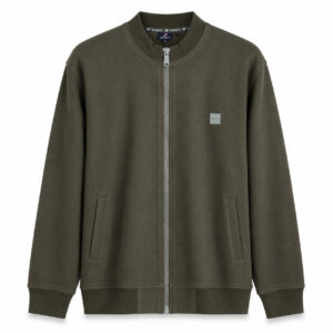 Studio X Zip-Up Bomber Jacket - Dark Olive