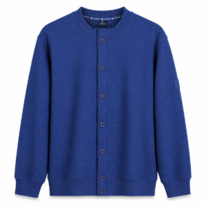Studio X Button-Front Sweatshirt Jacket - Royal Blue