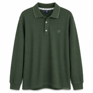 Studio X Long-Sleeve Classic Polo - Forest Green