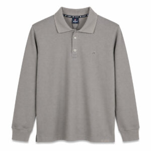 Studio X Long-Sleeve Classic Polo - Light Grey