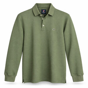 Studio X Long-Sleeve Classic Polo - Olive Green