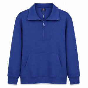 Studio X Quarter-Zip Funnel-Neck Sweatshirt - Royal Blue