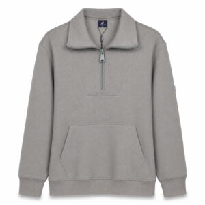 Studio X Quarter-Zip Funnel-Neck Sweatshirt - Stone