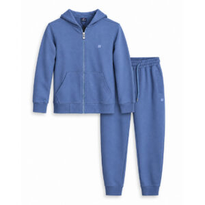 Studio X Washed Blue Zip-Hoodie Tracksuit