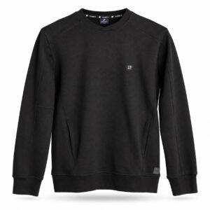 Studio X Side-Pocket Crewneck Sweatshirt - Black