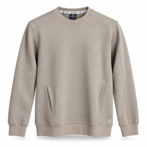 Studio X Side-Pocket Crewneck Sweatshirt - Stone