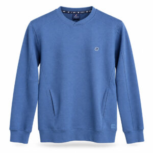 Studio X Side-Pocket Crewneck Sweatshirt - Washed Blue