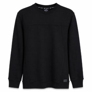 Studio X Panel-Seam Crewneck Sweatshirt - Black