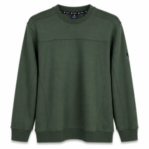 Studio X Panel-Seam Crewneck Sweatshirt - Olive Green