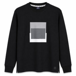 Studio X Geometric Graphic Crewneck Sweatshirt - Black