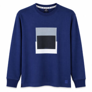 Studio X Geometric Graphic Crewneck Sweatshirt - Royal Blue