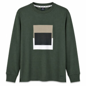 Studio X Geometric Graphic Crewneck Sweatshirt - Forest Green