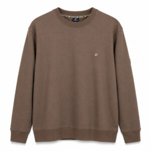 Studio X Geometric Back-Print Crewneck Sweatshirt - Mocha Brown