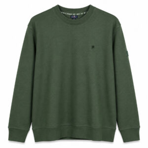 Studio X Geometric Back-Print Crewneck Sweatshirt - Forest Green