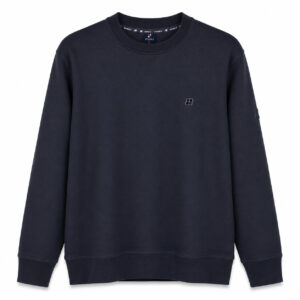 Studio X Geometric Back-Print Crewneck Sweatshirt - Charcoal Navy