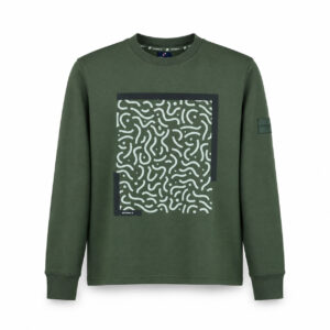 Studio X Abstract Graphic Crewneck Sweatshirt - Forest Green
