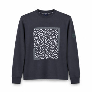 Studio X Abstract Graphic Crewneck Sweatshirt - Charcoal Navy